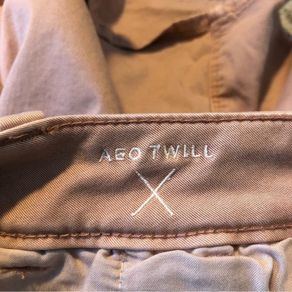 American Eagle Light Pink AEO Twill X Midi Shorts Size 6 - Picture 4 of 9